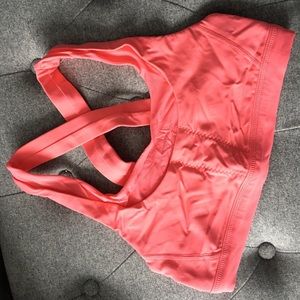 Pink lululemon sports bra, size 6